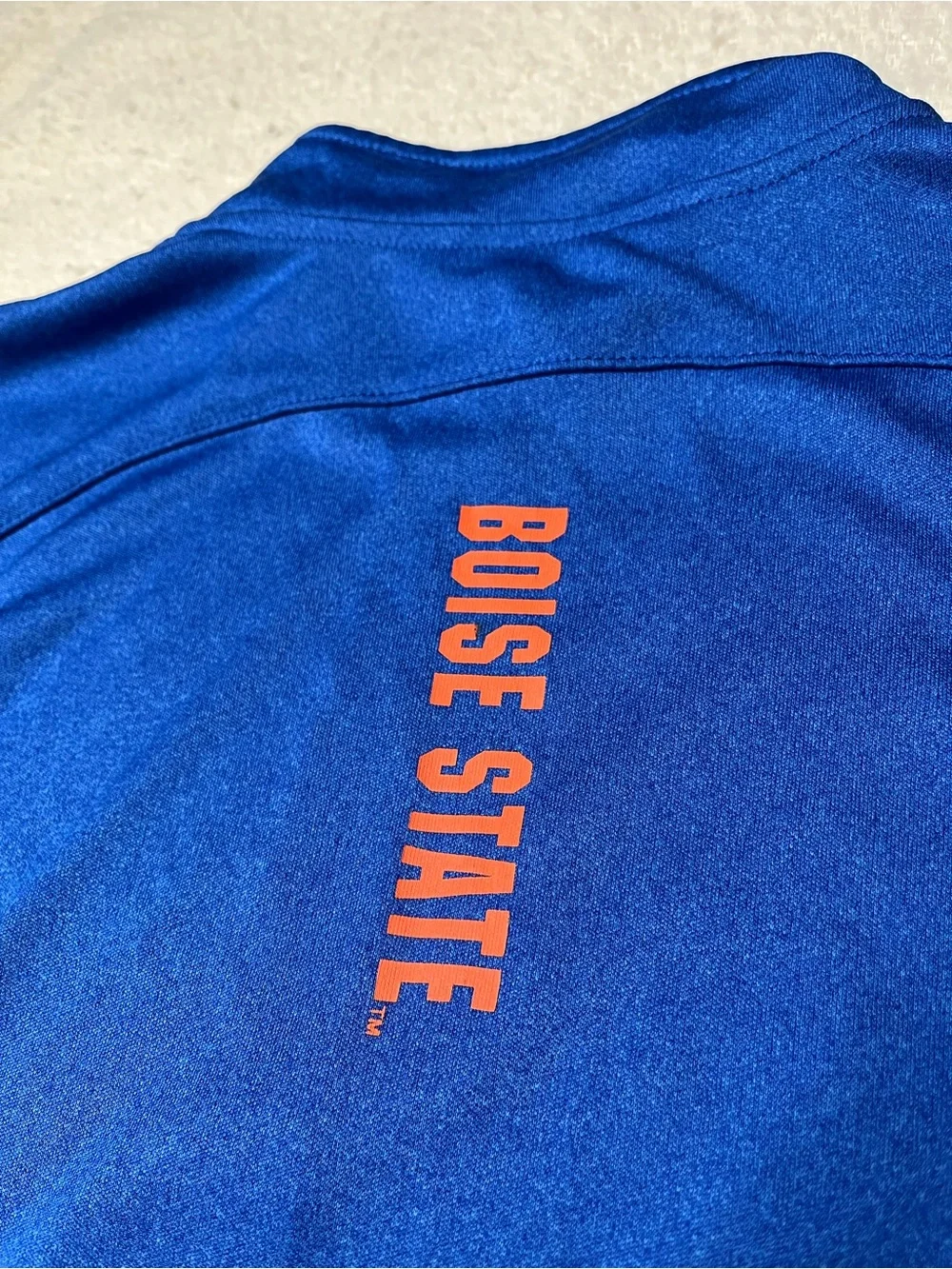 Colosseum NCAA Boise State Broncos 1/4 Zip Pullover Jacket Mens XXL Jersey Vtg